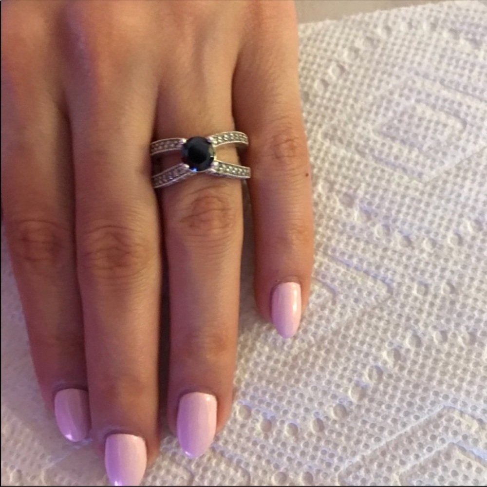 sterling silver ring with gemstones new
